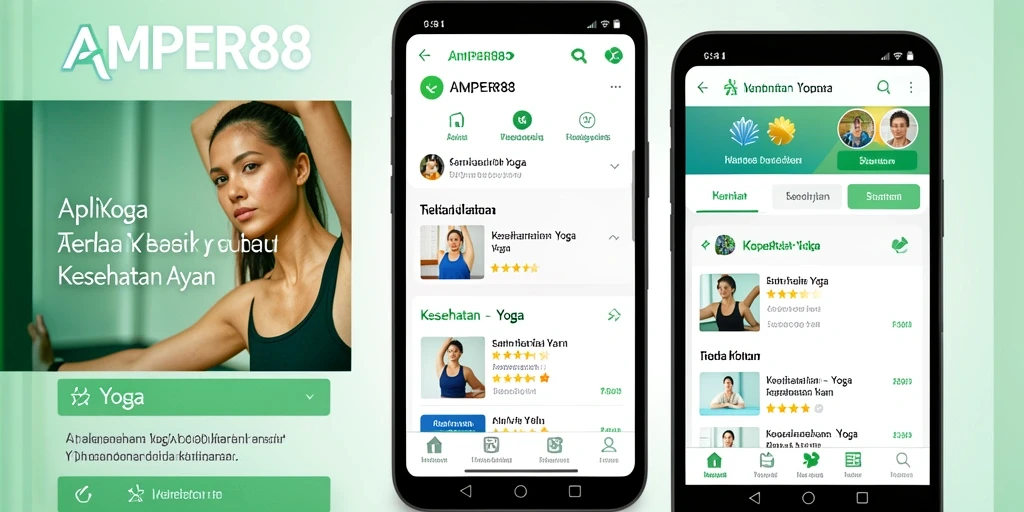 Tampilan antarmuka AMPER88 dengan sesi Yoga yang mudah diakses.