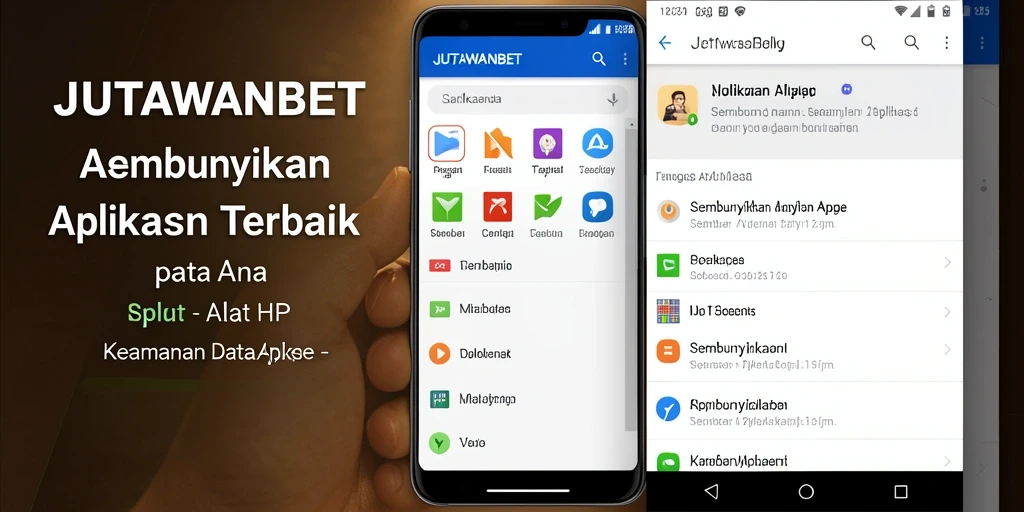 Antarmuka canggih aplikasi JUTAWANBET untuk menyembunyikan aplikasi.