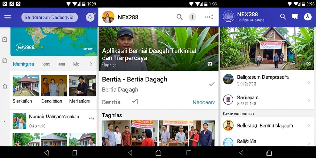 Antarmuka NEX288 menampilkan berita daerah terbaru dan terpopuler.